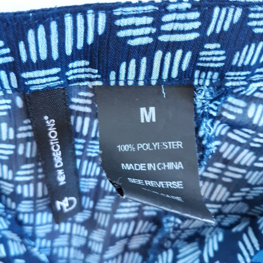 New Directions Blue Sheer Tunic Top Size Medium - Picture 2 of 7
